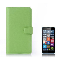 Moen Microsoft Lumia 640 Læder Etui med Kortholder - Grøn Green