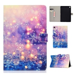 Samsung Galaxy Tab S5e pattern leather case - Light and Snowflak multifärg