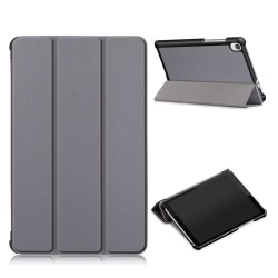 Lenovo Tab M8 litchi leather flip case - Grey Silver grey