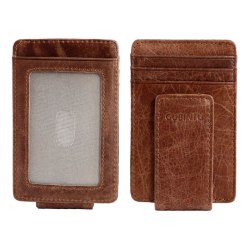 GUBINTU plånbok genuin läder sedelfack kortfickor