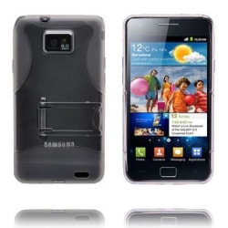 Quadro - Inbyggt stativ (Grå) Samsung Galaxy S2 Skal
