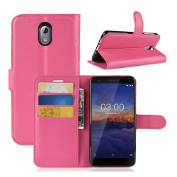 Nokia 3.1 mobilfodral syntetläder silikon plånbok stående -