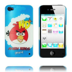 Angry Birds iPhone 4 Skal (Ljusblå - Röd Fågel HD)