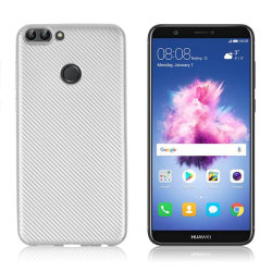 Huawei P Smart-Enjoy 7S mobilskal silikon kolfiber - Silver