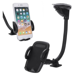 360 degree car windshield phone mount bracket Black