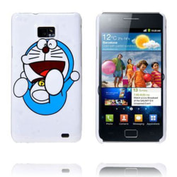 Happy Cartoon (Blå Katt) Samsung Galaxy S2 Skal