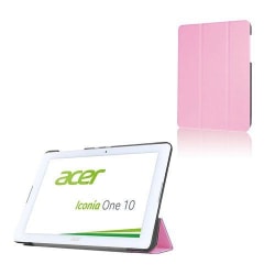 Läderfodral med Tri-fold Stativ (Rosa) för Acer Iconia One 1