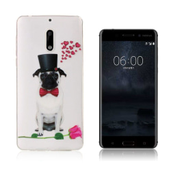 Nokia 6 genomskinligt silikonskal - Hund