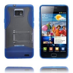 Quadro - Inbyggt stativ (Blå) Samsung Galaxy S2 Skal