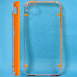 Dual Compound - Clear Back (Orange) iPhone 4S Skal
