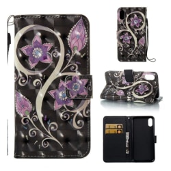 iPhone XR mobilfodral silikon konstläder plånbok stående - L