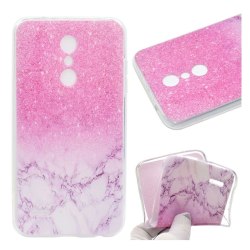 LG K10 (2018) mobilskal silikon mönster - Rosa marmor