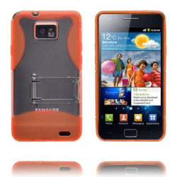 Quadro - Inbyggt stativ (Orange) Samsung Galaxy S2 Skal
