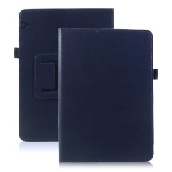 Huawei MediaPad T3 10 Enfärgat läder fodral - Mörk blå