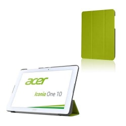 Läderfodral med Tri-fold Stativ (Grön) för Acer Iconia One 1