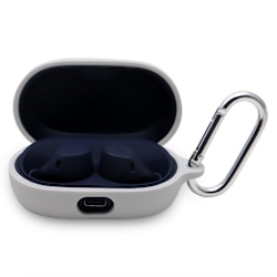 Jabra Elite 7 Active silicone case with keychain - Grey Silvergrå