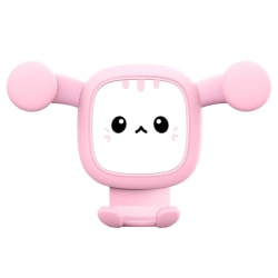 Universal creative cartoon style car phone holder - Cute Cat Pink