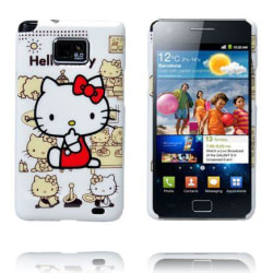 Samsung Galaxy S2 Hello Kitty Skal (Kattungar Röd Rosett)