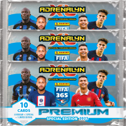 Fotbollskort - 3st Paket Panini PREMIUM Adrenalyn FIFA 365 2023