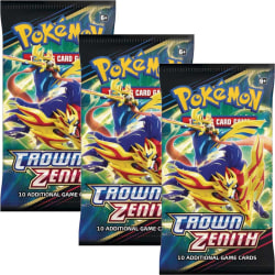 Pokémon 3 Paket Sword & Shield 12,5: Crown Zenith (Totalt 30 kort)