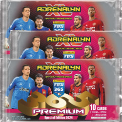Fotbollskort - 3st Paket Panini PREMIUM Adrenalyn FIFA 365 2024