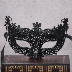Venedig Sexig Golden Fox Mask Maskeraddräkt Dansmask black
