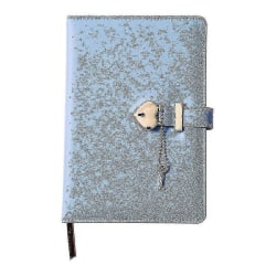 Pu Leather Vintage Låsbar Journal Notatbok med hjerteformet hengelås og nøkkel