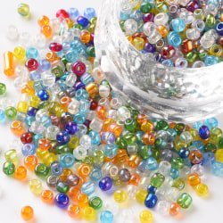 Seed beads - Mixade färger - Transparenta - 3mm - 40 gram