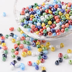 Seed beads - Mixade färger opaque - 4 mm 40 gram
