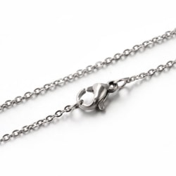 Halsband - Kabelkledja med lås - Rostfritt stål - 45 cm