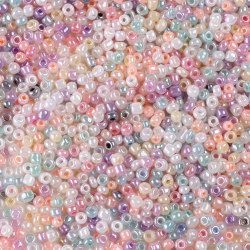 Seed beads - Mixade färger pastell - 3 mm - 40 gram