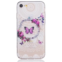 iPhone 7/8Â Plus skal soft TPU flexi - Butterfly Transparent