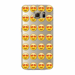 Samsung Galaxy S7 EDGE  emoji skal mjukt TPU - lovelovelove Gul