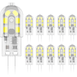 G4 2W LED-lampa, 20W, Cool White 6000k Pack om 10 [Energiklass A+]