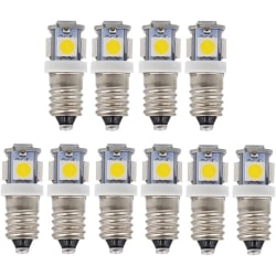 10 st E10 6V LED-lampor 5SMD 0,5W 50LM-lampa (varm vit)