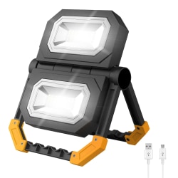 Vikbar LED-arbetslampa, USB uppladdningsbara strålkastare