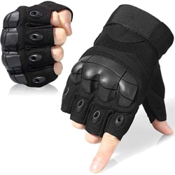 Taktiska fingerlösa handskar för motorcykeljakthandskar (svarta)