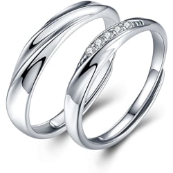 Endless Love Par Ringar Silver 925 Justerbara Ringar (Par)