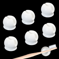 6 st tandborsthållare, vit