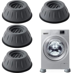 Dämpare för tvättmaskiner, 4 st antivibrationsmattor för tvättmaskiner, halkskyddsfötter för tvättmaskiner, antivibrationsgolvmatto