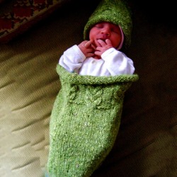 Nyfödd baby Spädbarn Varm Wrap Filt Swaddle Sovsäck Green