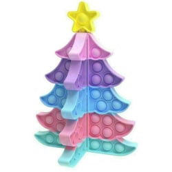 Pop it Fidget Toys Julgran Snowflake Push Bubble Sensory Pink Water Duck Tree