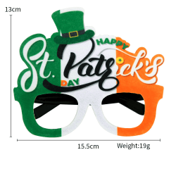 Patrick's Day Glasögon Irish Shamrock Leprechaun Glasögon Favor A