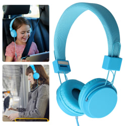 Barn Over-Ear hörlurar trådbundna hopfällbara headset för smartphones blue