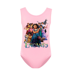 Barn Flickor Encanto Mirabel Isabela Badkläder Simdräkt pink 130cm