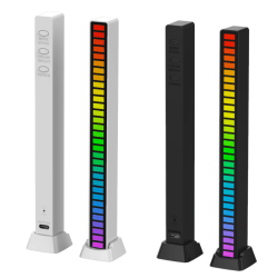 Ljudkontroll RGB LED-ljus Röstaktiverad musik Ambient Light black