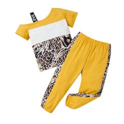 Baby sommarkläder Kortärmad T-shirt långbyxor Set Outfits Yellow