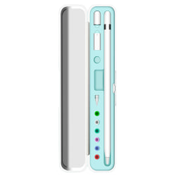 Bärbar Apple Pencil Förvaringsbox Lämplig för Touch Pen Stylus White&Blue
