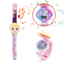 Kid Cartoon Luminous Flip LED-ljus Watch Armband Frozen