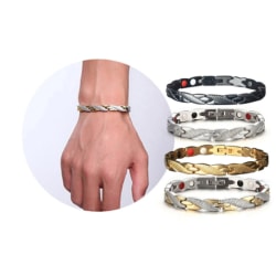 Flätad Dragon Shape magnetiska armband armband för kvinnor män golden